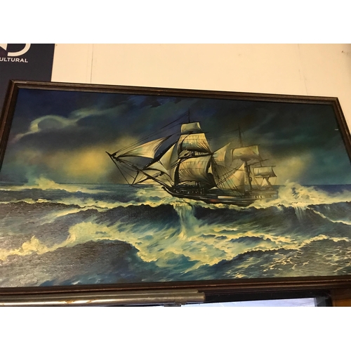 230Y - OIL ON CANVASES OF SHIPS