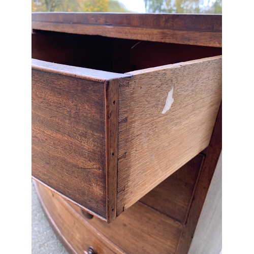 231C - MAHOGANY BOW FRONTED CHEST