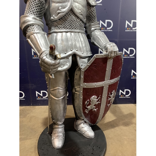 231E - LIFE SIZE KNIGHT IN SHINING ARMOUR