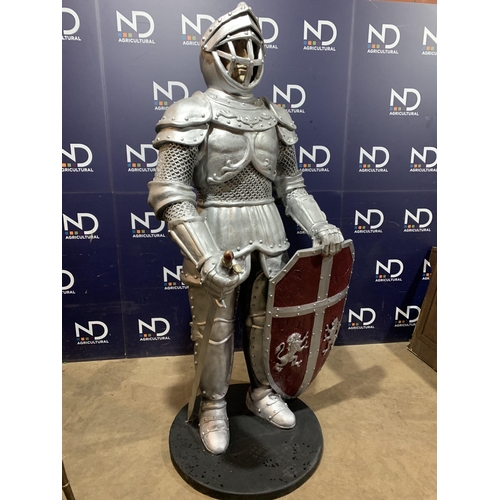 231E - LIFE SIZE KNIGHT IN SHINING ARMOUR