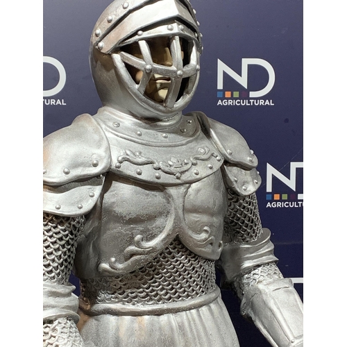 231E - LIFE SIZE KNIGHT IN SHINING ARMOUR