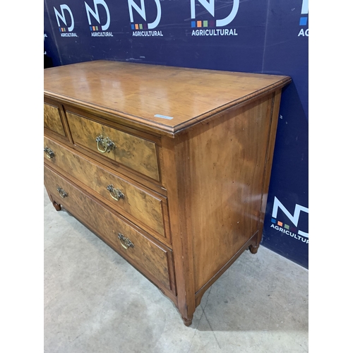 234 - BURR WALNUT CHEST OF DRAWERS