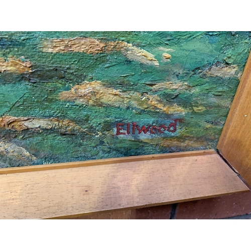 245 - OIL ON BOARD SIGNED ELLWOOD