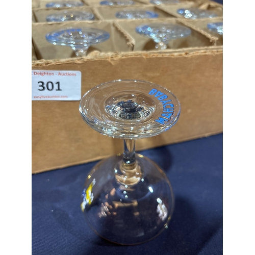 301 - BOXED BABYCHAM GLASSES