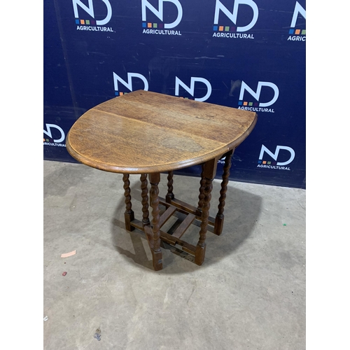 37 - BARLEY TWIST DROP LEAF TABLE