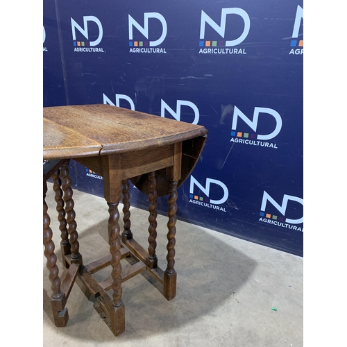 37 - BARLEY TWIST DROP LEAF TABLE