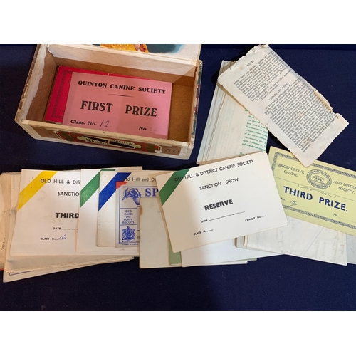 379 - VINTAGE CERTIFICATES & CIGARETTE BOX