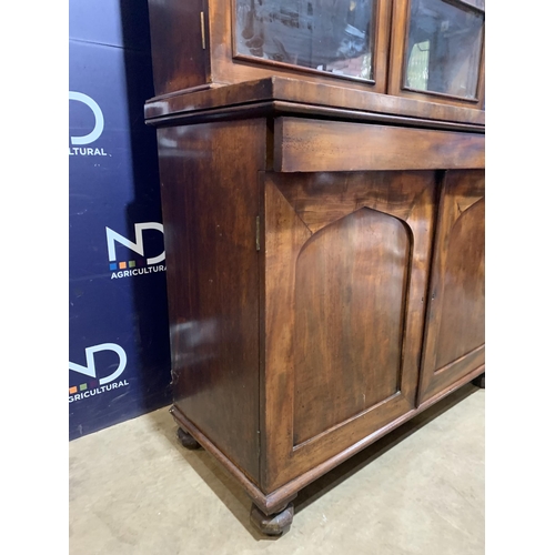 39 - MAHOGANY GLAZED BOOKCASE