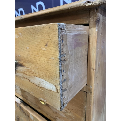 74 - VICTORIAN PINE CHEST OF DRAWERS