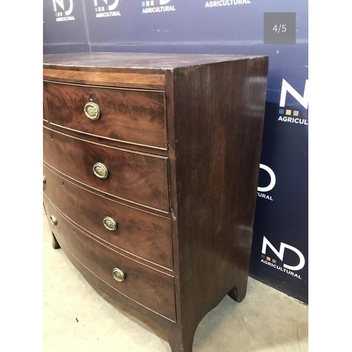 77 - MAHOGANY CHEST OF DRAWS