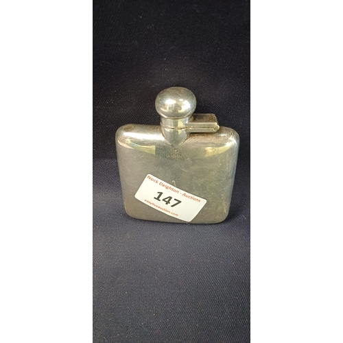 147 - SILVER HIP FLASK