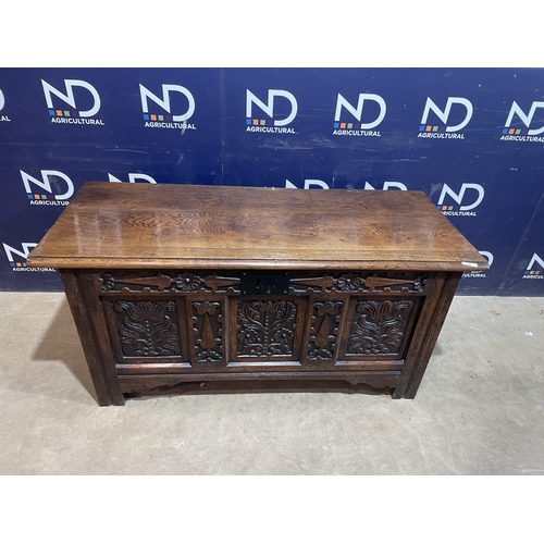 11 - HEAVILY CARVED COFFER