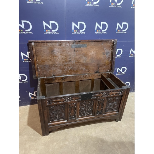 11 - HEAVILY CARVED COFFER