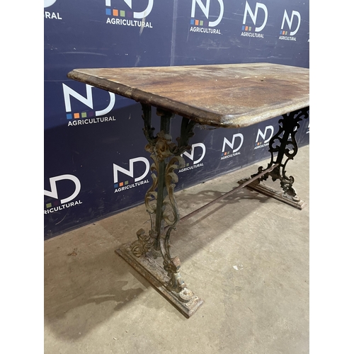 250 - WROUGHT IRON PUB TABLE