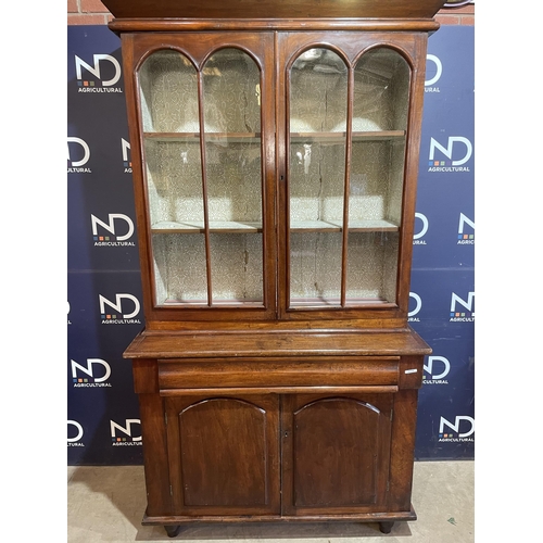 27 - MAHOGANY GLAZED DRESSER