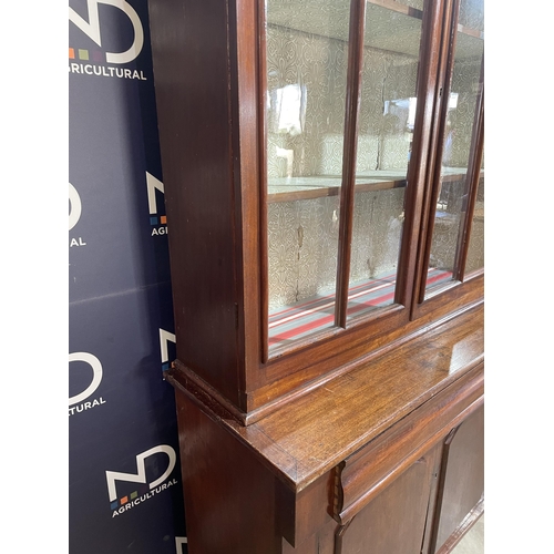 27 - MAHOGANY GLAZED DRESSER