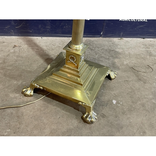 393 - BRASS STANDARD LAMP