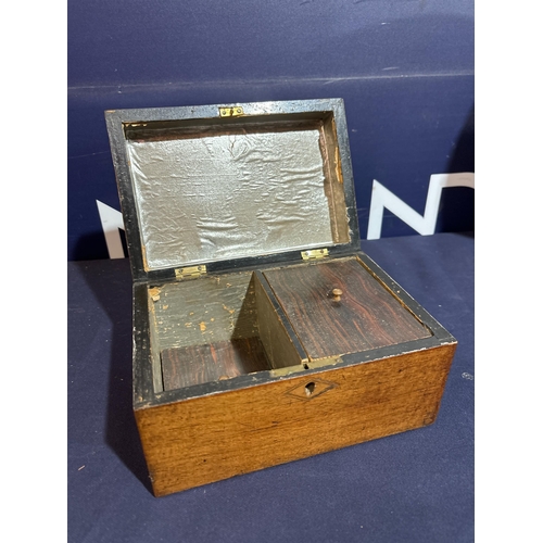 594 - WOODEN TEA CHEST