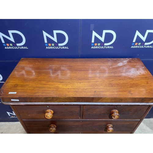 77 - MAHOGANY CHEST OF DRAWERS