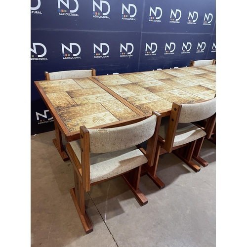 8 - TEAK MID CENTURY TABLE & CHAIRS