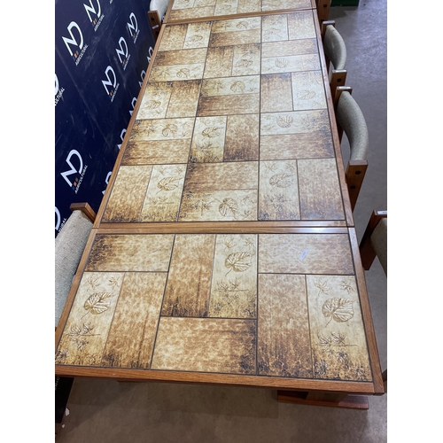 8 - TEAK MID CENTURY TABLE & CHAIRS