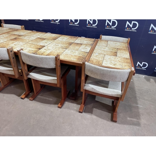 8 - TEAK MID CENTURY TABLE & CHAIRS