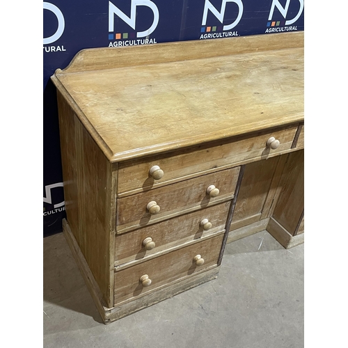 89 - VICTORIAN BREAK FRONT PINE DESK