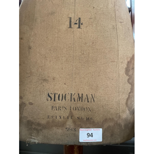 94 - VICTORIAN STOCKMAN MANNEQUIN 514S