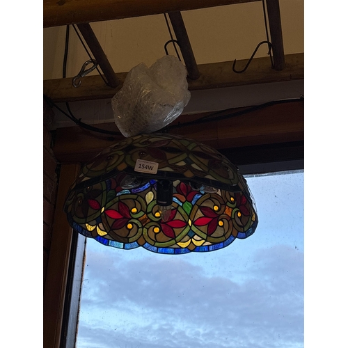 154W - COLOURED GLASS LIGHT SHADE