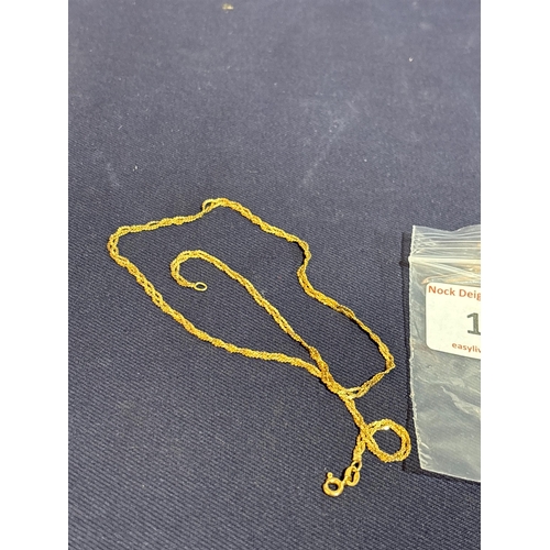 189 - STAMPED 750 APPROX 4G GOLD NECKLACE