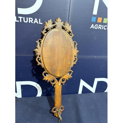 196 - EDWARDIAN CARVED MIRROR