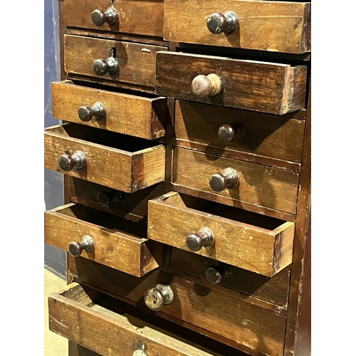 1 - BANK OF DRAWERS