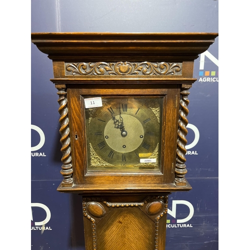 11 - CASED GRANDFATHER CLOCK