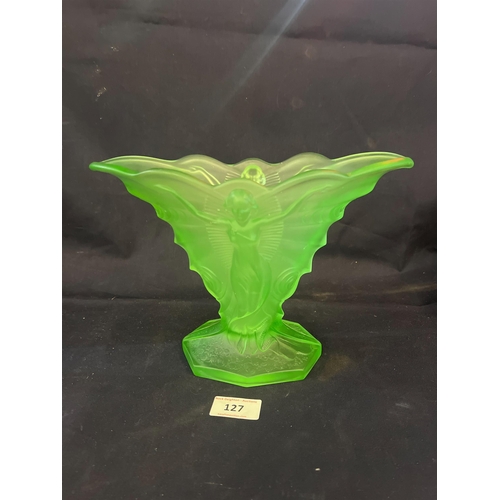 127 - URANIUM ART DECO VASE