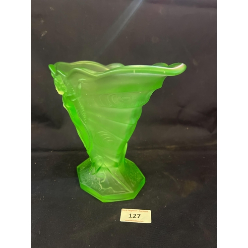 127 - URANIUM ART DECO VASE