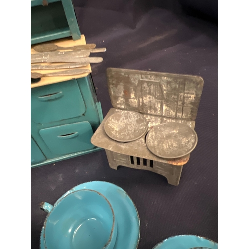 132 - ENAMEL TOY KITCHENALIA