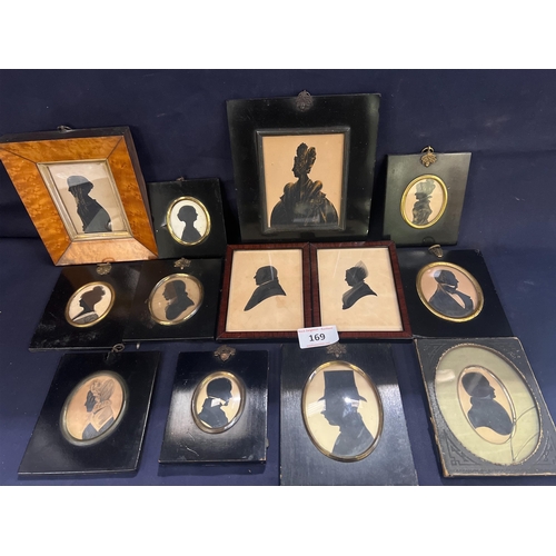 169 - QUANTITY OF FRAMED SILHOUETTES