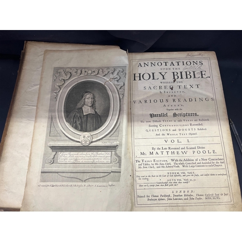 172 - 2 LARGE 17TH CENTURY BIBLES