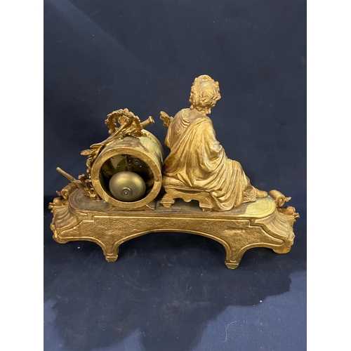 19 - GILT MANTEL CLOCK