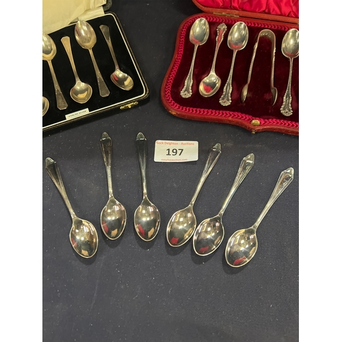 197 - QUANTITY OF SILVER SPOONS 299G