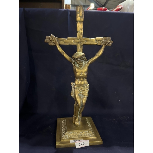 229 - HEAVY BRASS CROSS