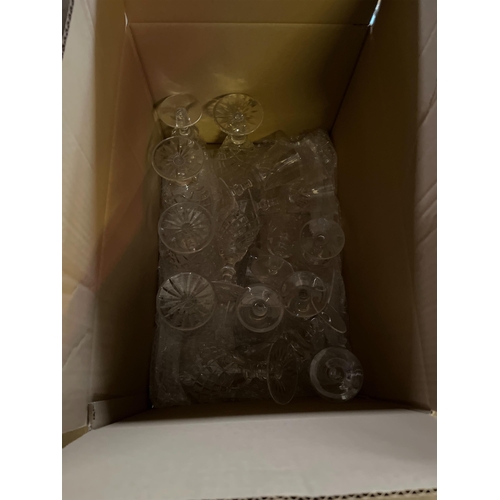 240M - TWO BOXES GLASSWARE