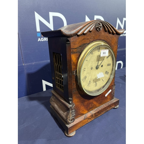 301 - MAHOGANY MANTLE CLOCK