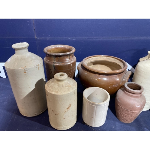 381 - STONEWARE BOTTLES ETC