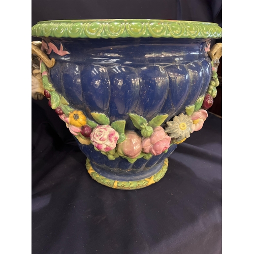 51 - LARGE MAJOLICA POT