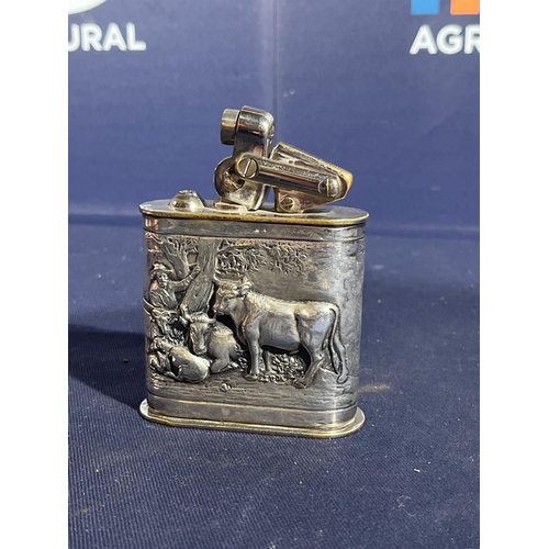 104 - SILVER PLATE DESKTOP LIGHTER