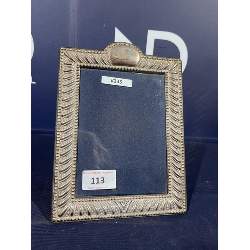 113 - STERLING SILVER PICTURE FRAME