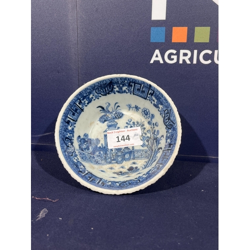 144 - ORIENTAL BLUE & WHITE BOWL