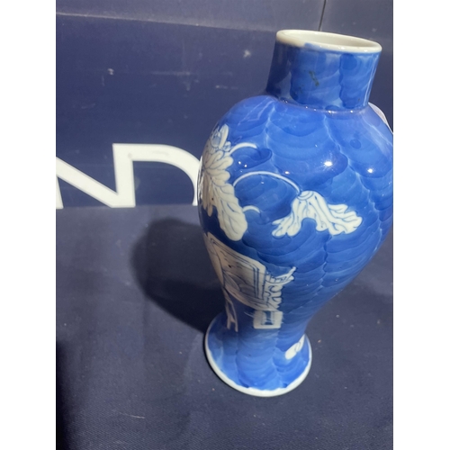 150 - ORIENTAL BLUE AND WHITE VASE