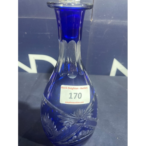 170 - COLOURED GLASS DECANTER